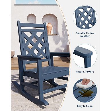 Outdoor Rocking Chair Set of 6