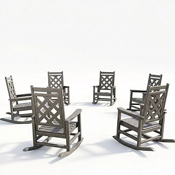 Outdoor Rocking Chair Set of 6
