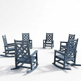 Outdoor Rocking Chair Set of 6