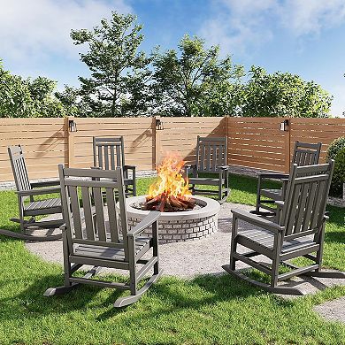 Poly Lumber Rocking Chair Outdoor Set of 6