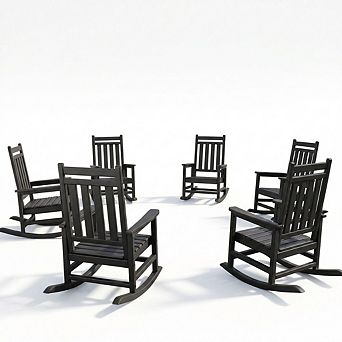 Poly Lumber Rocking Chair Outdoor Set of 6