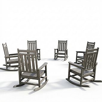 Poly Lumber Rocking Chair Outdoor Set of 6