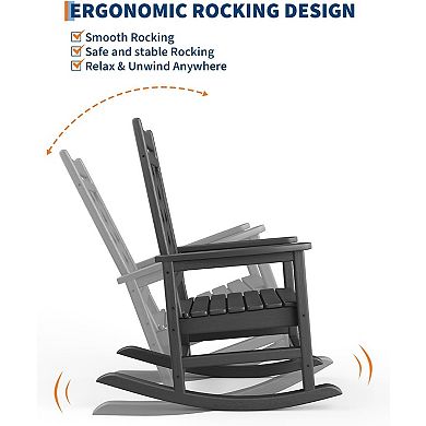 Outdoor Rocking Chair Set of 4