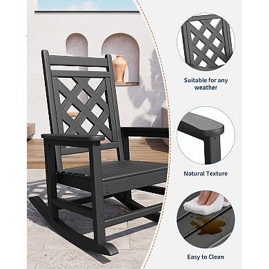 Outdoor Rocking Chair Set of 4