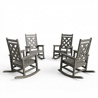 Outdoor Rocking Chair Set of 4