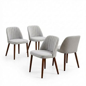 Modern Wooden Dining Chairs Set of 4