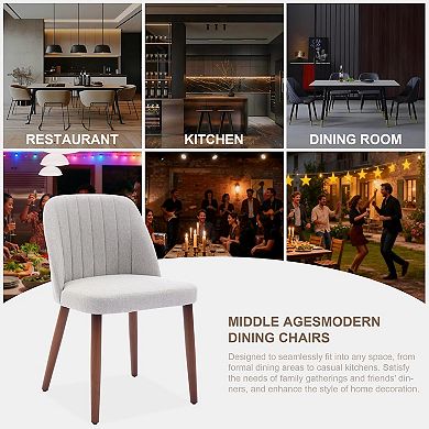 Modern Wooden Dining Chairs Set of 4