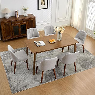 Modern Wooden Dining Chairs Set of 6