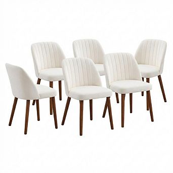 Modern Wooden Dining Chairs Set of 6