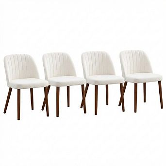 Modern Wooden Dining Chairs Set of 4