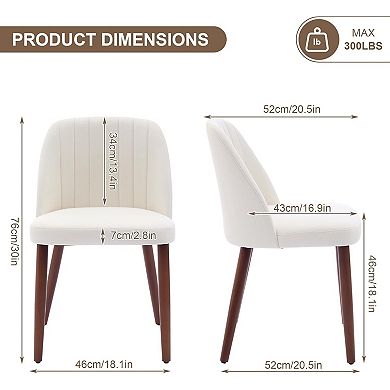 Modern Wooden Dining Chairs Set of 4