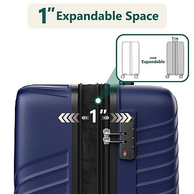 PATIOEASY Carry on Luggage 20 Inch Suitcase Scratch Resi Stant Hardshell and Smooth Wheels