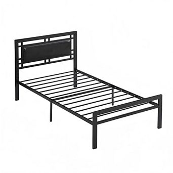 Lufeiya Twin Size Metal Bed Frame, Platform Bed with Sturdy Steel Structure, No Box Spring Needed