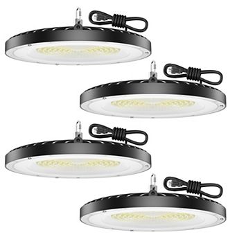 Adewalk LED High Bay Light UFO LED High Bay Shop Light Fixture for Workshop Barn Factory, 4 pack