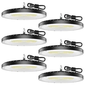 Adewalk LED High Bay Light UFO LED High Bay Shop Light Fixture for Workshop Barn Factory, 6 pack