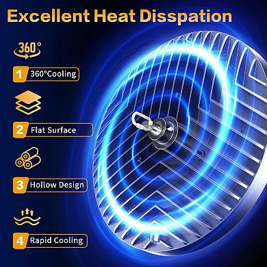 LED High Bay Light UFO LED High Bay Shop Light Fixture for Workshop Barn Factory, 6 pack