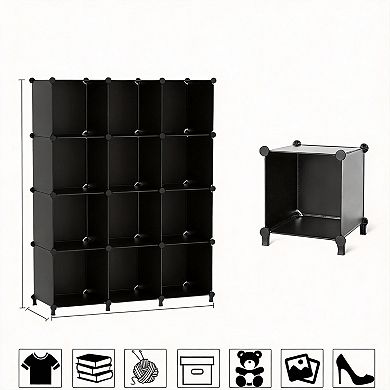 3pack Cube Storage Organizer Stackable Closet Shelves for Home