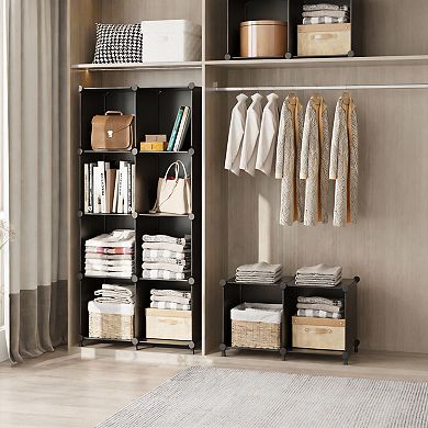 3pack Cube Storage Organizer Stackable Closet Shelves for Home