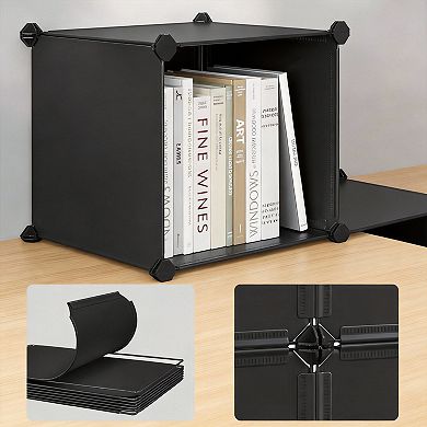 6 Pack Cube Modular Stackable Storage Shelves DIY Organizer