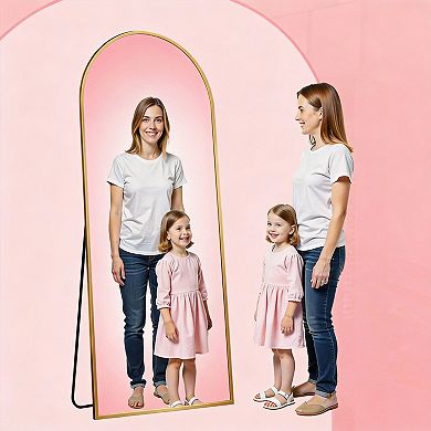 Arched Full Length Floor Mirror Leaning or Wall Mounted 71"L x 32"W