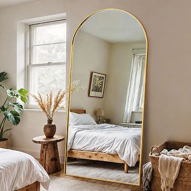 Arched Full Length Floor Mirror Leaning or Wall Mounted 71"L x 32"W
