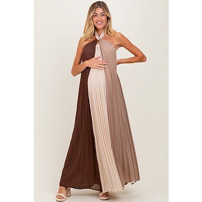 maternity evening maxi dresses Momyknows Elegant Pink Flare Sleeve Tulle A-Line Flowy Baby Shower Maternity  Maxi Dress main image 0