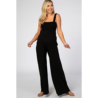 Maternity Sleeveless Wide Leg Jumpsuit