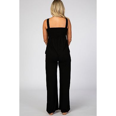 Maternity Sleeveless Wide Leg Jumpsuit