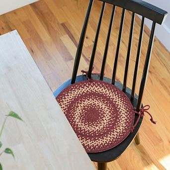 Homespice Premium Jute Braided Indoor Chair Pads (15" x 15"), Set of 2