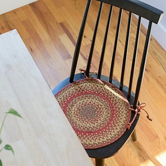 Homespice Premium Jute Braided Indoor Chair Pads (15" x 15"), Set of 2