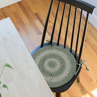 Homespice Premium Jute Braided Indoor Chair Pads (15" x 15"), Set of 2