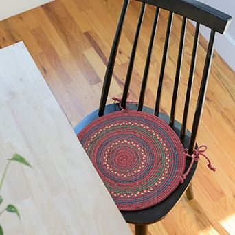 Homespice Premium Jute Braided Indoor Chair Pads (15" x 15"), Set of 2