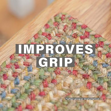 Premium Jute Braided Indoor Stair Treads, Oval/Rectangular, 8" x 28" (Set of 13)