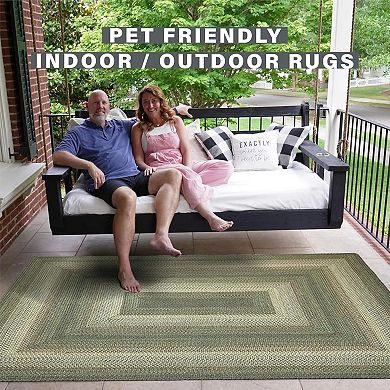 Homespice Cedar Ridge Ultra Durable Braided Rugs, Washable Indoor/Outdoor Braided Rug