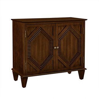 TEINIE 33.6" Retro Buffet Cabinet with Geometric Doors