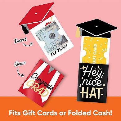 Big Dot of Happiness Assorted Cap and Gown Graduation Gift Card Holders, Nifty Gifty Pack, 8 ct