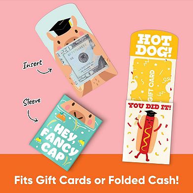 Big Dot of Happiness Assorted Funny Graduation Gift Card Holders, Nifty Gifty Pack, 8 ct