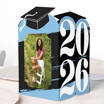 Big Dot of Happiness Light Blue 2026 Graduation Photo Holder, 4x6 Picture Display, 8 Count