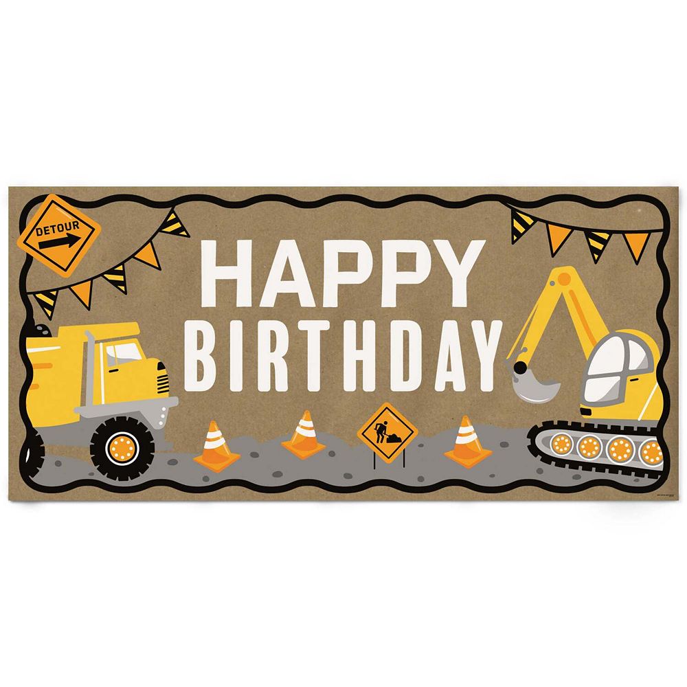 Dig It - Construction Kraft Paper Banner, Construction Truck Printed ...
