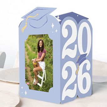 Big Dot of Happiness Light Purple 2026 Graduation Photo Holder, 4x6 Picture Display, 8 Count
