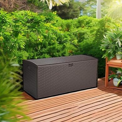 150-Gallon Brown Patio Storage Box