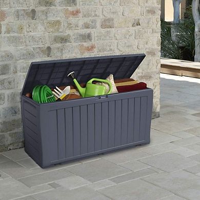 Curved 71-Gallon Patio Storage Box