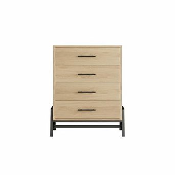 38.6" Tall 4-Drawer Freestanding Dresser for Bedroom, Wooden Closet Storage Chest for Living Room