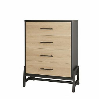 38.6" Tall 4-Drawer Freestanding Dresser for Bedroom, Wooden Closet Storage Chest for Living Room