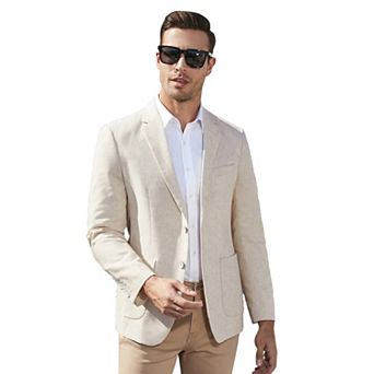 Men's Casual Blazer Slim Fit Lightweight Jacket Casual Coat Buttons Suit Jackets