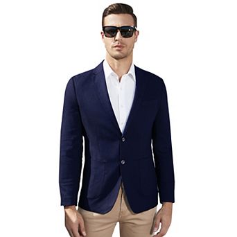 Men's Casual Blazer Slim Fit Lightweight Jacket Casual Coat Buttons Suit Jackets