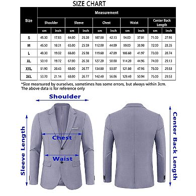 Men's Casual Blazer Sport Coat Lightweight Two Button Business Jackets