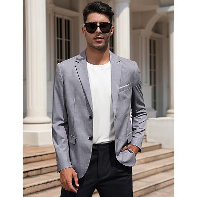 Men's Casual Blazer Sport Coat Lightweight Two Button Business Jackets