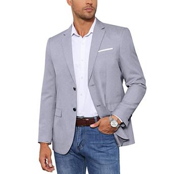 Men's Casual Blazer Sport Coat Lightweight Two Button Business Jackets