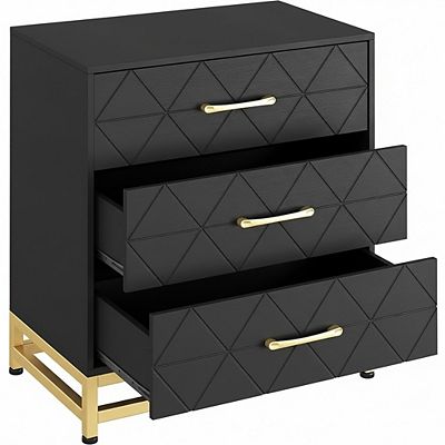 knee length dresses for ladies 63 in. Modern Black Dresser with 9 Drawers, Metal Legs and Square Hand
